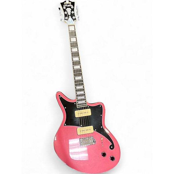 Used D'Angelico Premier Series pink Solid Body Electric Guitar