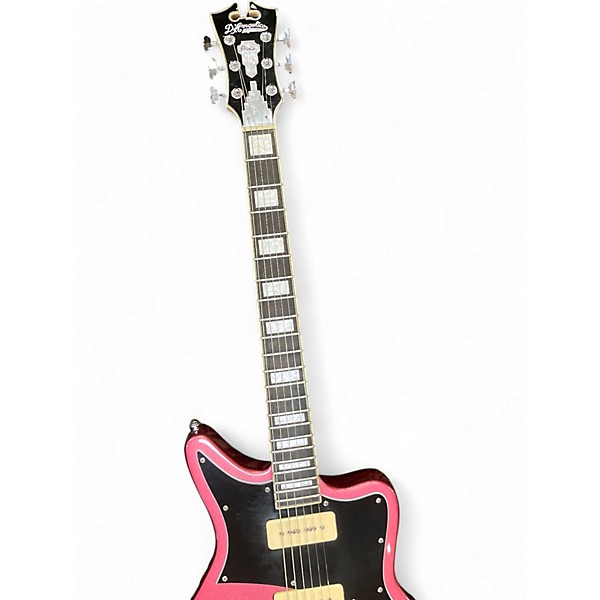 Used D'Angelico Premier Series pink Solid Body Electric Guitar