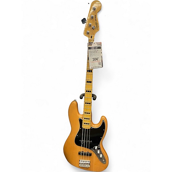 Used Squier Classic Vibe 70s Jazz Bass Natural Electric Bass Guitar