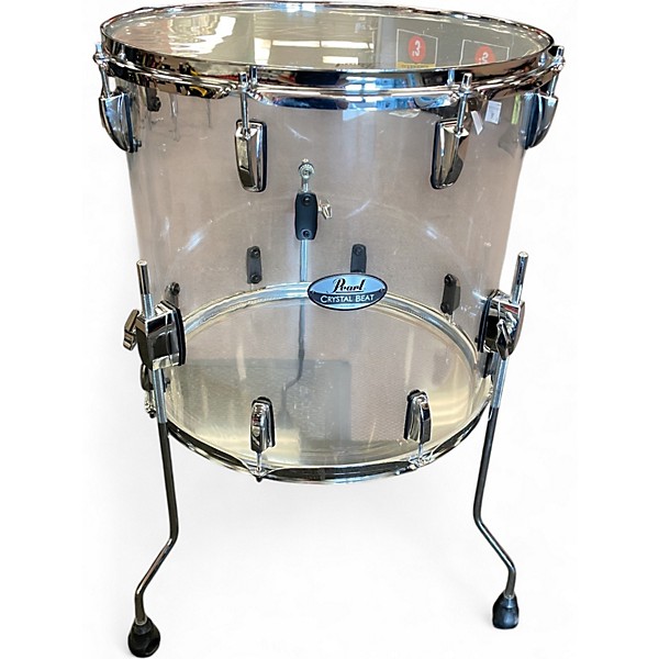 Used Pearl 3 Piece Crystal Beat Ultra Clear Drum Kit