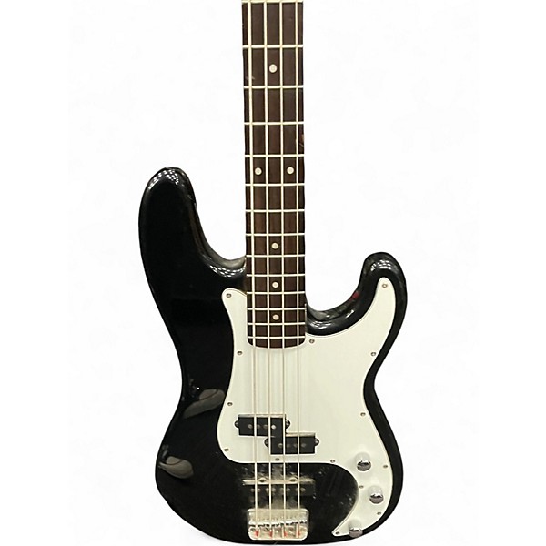 Used Squier Precision Bass Black Electric Bass Guitar