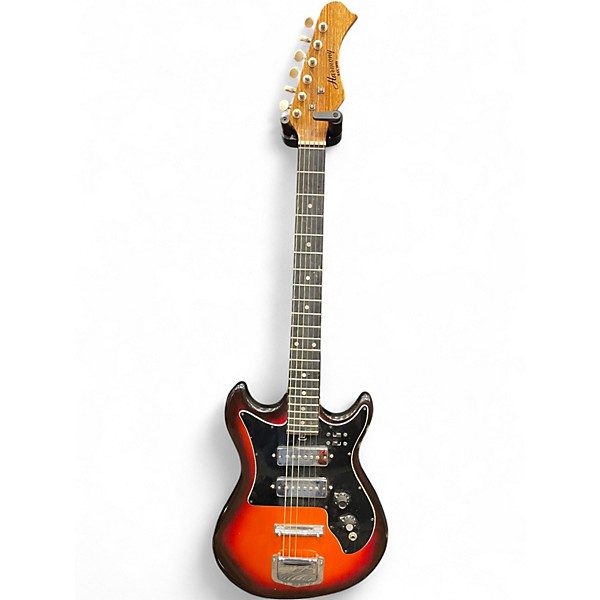 Used Harmony H802 3 Color Sunburst Solid Body Electric Guitar
