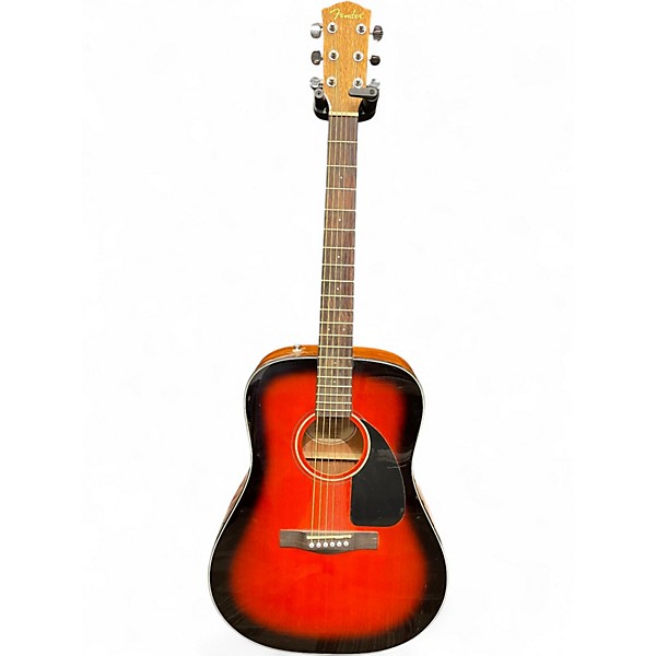 Used Fender CD60 Dreadnought 2 Tone Sunburst Acoustic Guitar