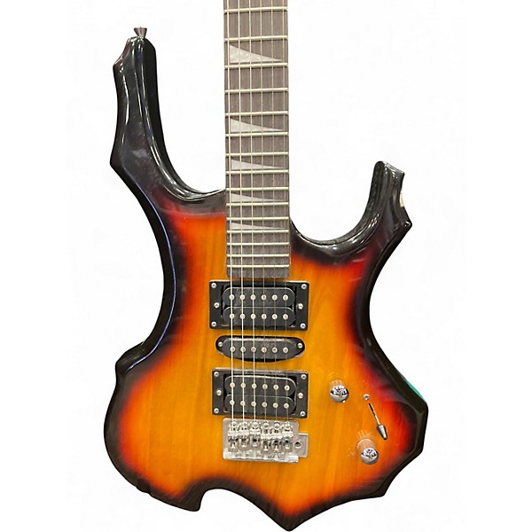 Used Glarry WARSTICK 2 Tone Sunburst Solid Body Electric Guitar
