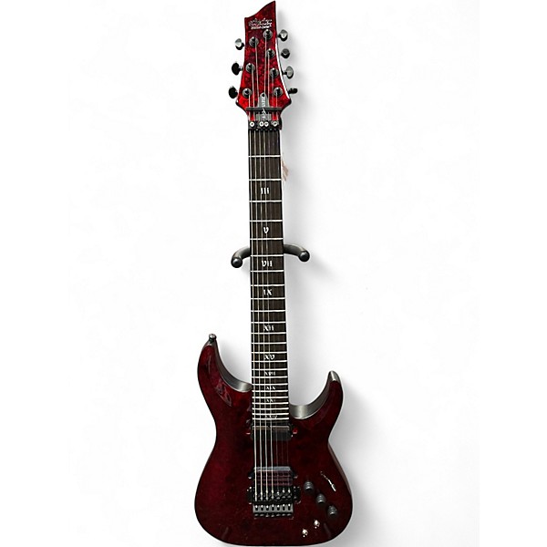 Used Schecter Guitar Research C7 FR-S APOCALYPSE RED REIGN Solid Body Electric Guitar