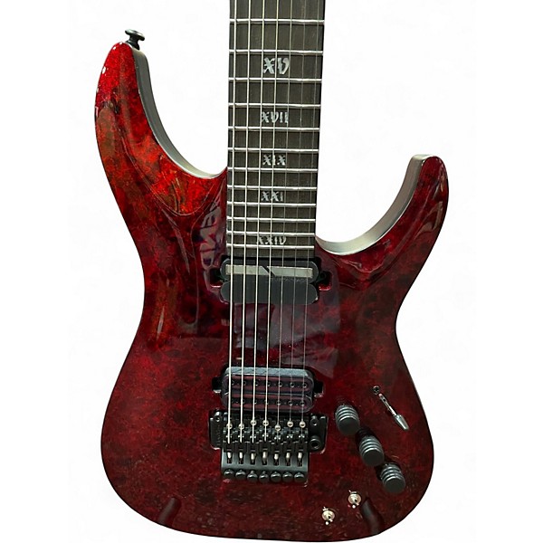 Used Schecter Guitar Research C7 FR-S APOCALYPSE RED REIGN Solid Body Electric Guitar