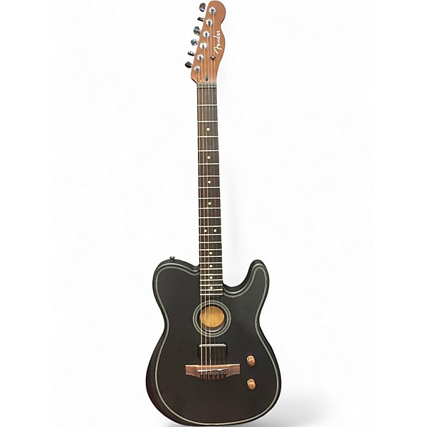Used Fender Acoustasonic Standard Telecaster BLACK Acoustic Electric Guitar