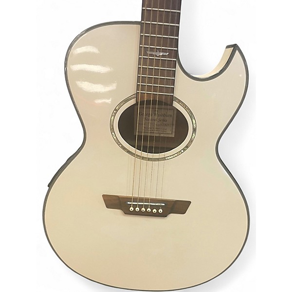 Used Washburn EA26 WHITE Acoustic Electric Guitar