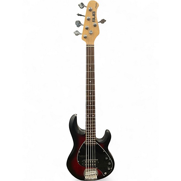 Used Sterling by Music Man sub series 5 Crimson Red Burst Electric Bass Guitar