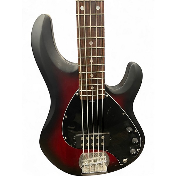 Used Sterling by Music Man sub series 5 Crimson Red Burst Electric Bass Guitar