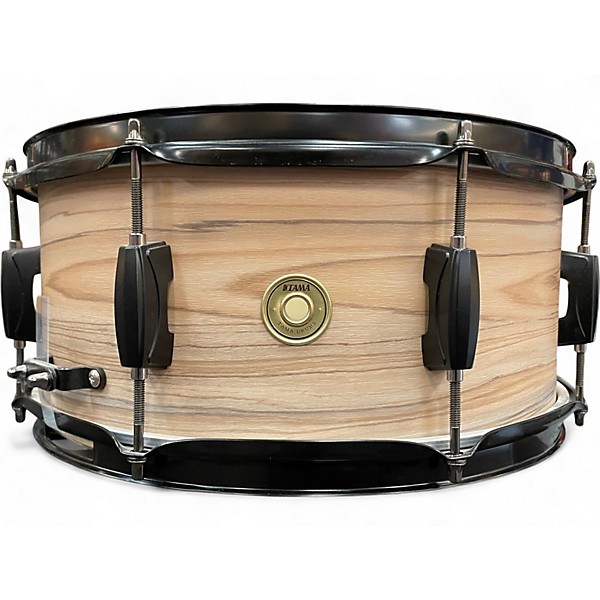 Used TAMA 6.5X14 Woodworks Poplar Natural Zebrawood Wrap Drum