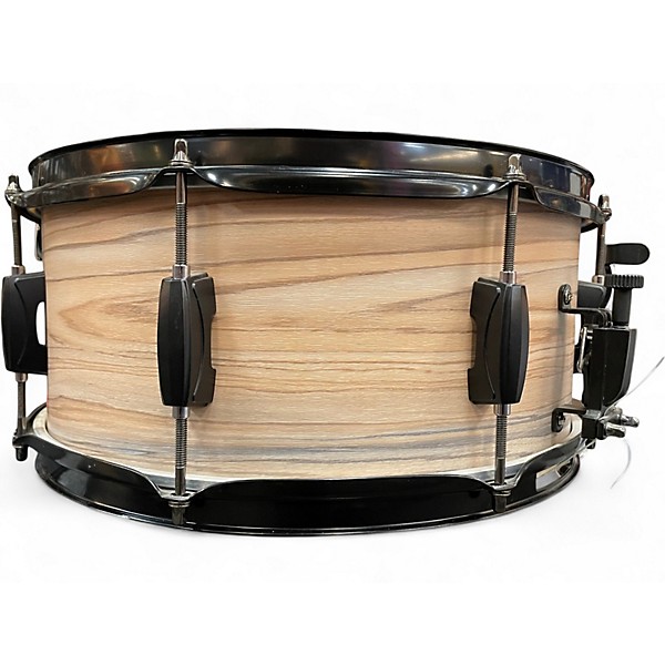 Used TAMA 6.5X14 Woodworks Poplar Natural Zebrawood Wrap Drum