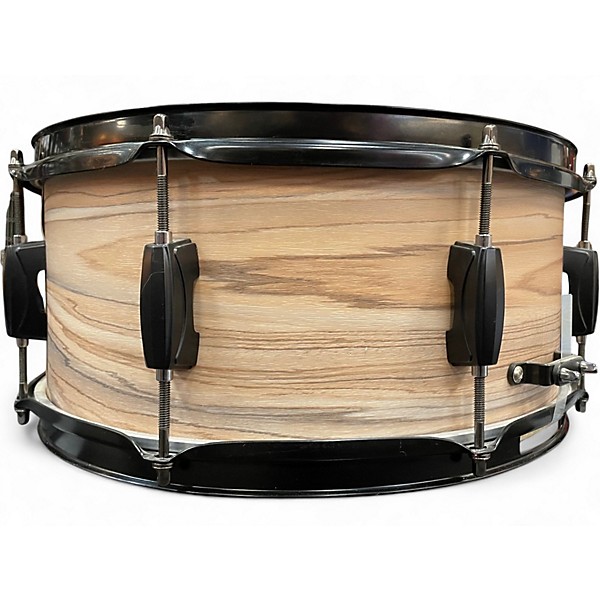 Used TAMA 6.5X14 Woodworks Poplar Natural Zebrawood Wrap Drum