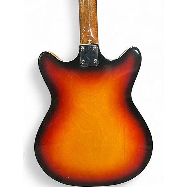 Used 1970s Unbranded DOUBLE CUT HOLLOW BODY 3 Color Sunburst Hollow Body Electric Guitar