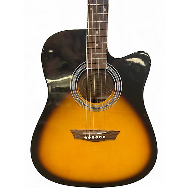 Used Washburn WA90CE Vintage Sunburst Acoustic Electric Guitar