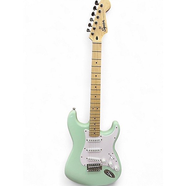 Used Squier Affinity Stratocaster Surf Green Solid Body Electric Guitar