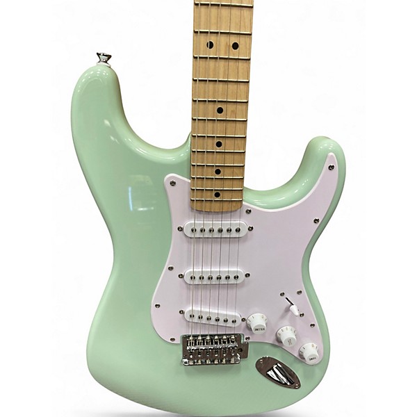 Used Squier Affinity Stratocaster Surf Green Solid Body Electric Guitar