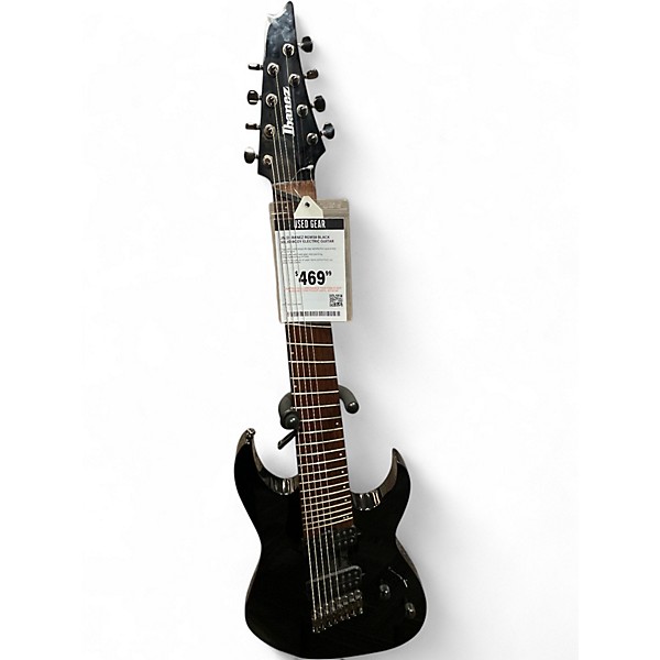 Used Ibanez RGMS8 Black Solid Body Electric Guitar