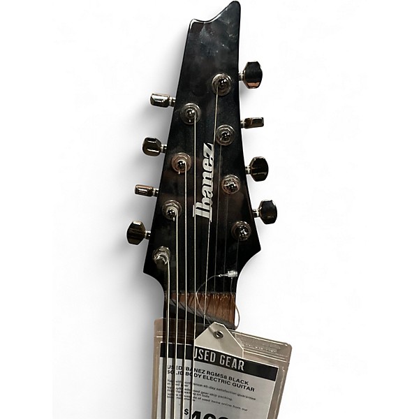 Used Ibanez RGMS8 Black Solid Body Electric Guitar