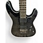 Used Schecter Guitar Research Damien Elite 6 Floyd Rose Quilted grey Solid Body Electric Guitar