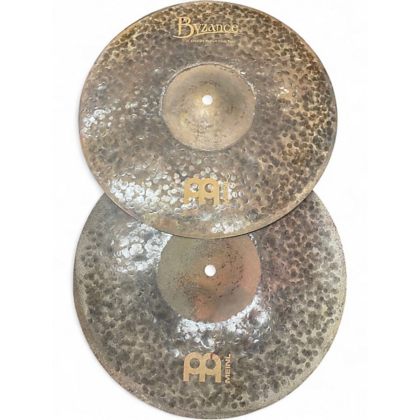 Used MEINL 14in Byzance EX Dry Medium Hi Hat Pair Cymbal