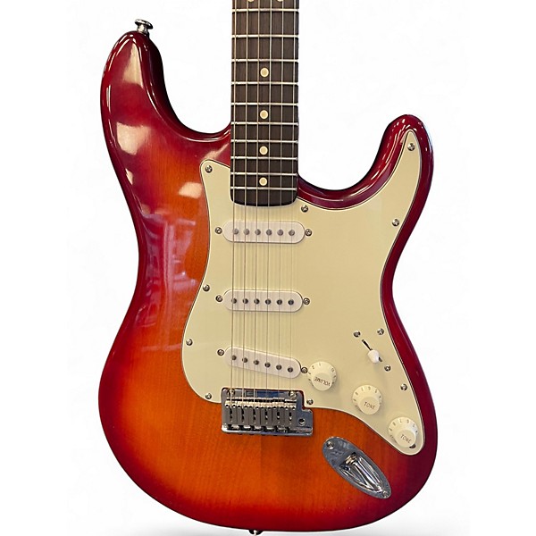 Used Fender Standard Stratocaster Cherry Sunburst Solid Body Electric Guitar
