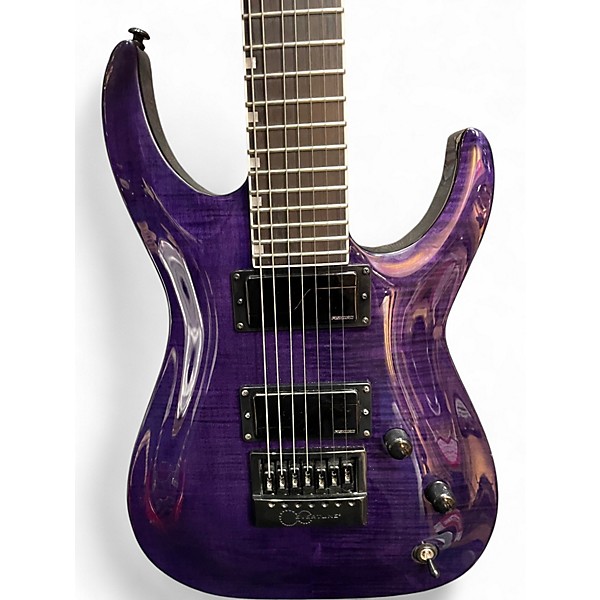 Used ESP LTD SH7ET Trans Purple Solid Body Electric Guitar