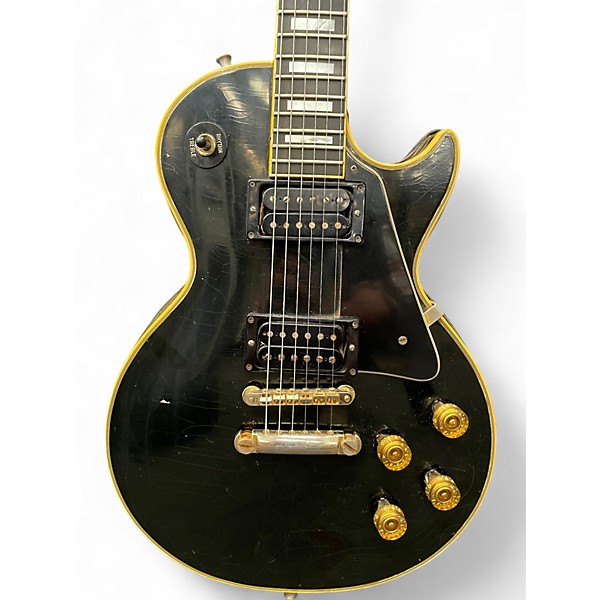 Vintage 1969 Gibson Les Paul Custom Black Solid Body Electric Guitar