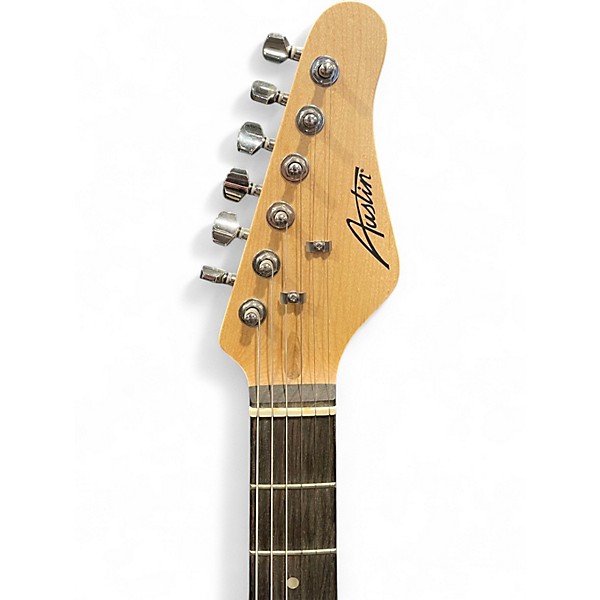 Used Austin STRATOCASTER BLACK Solid Body Electric Guitar