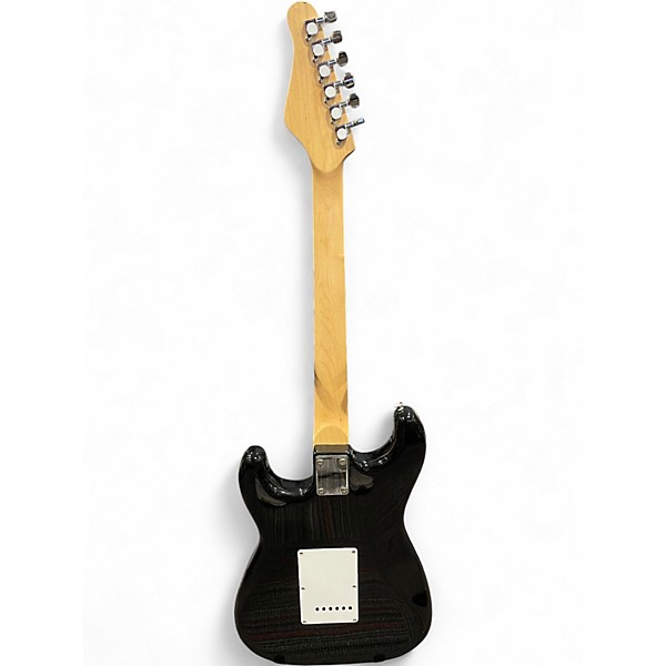 Used Austin STRATOCASTER BLACK Solid Body Electric Guitar
