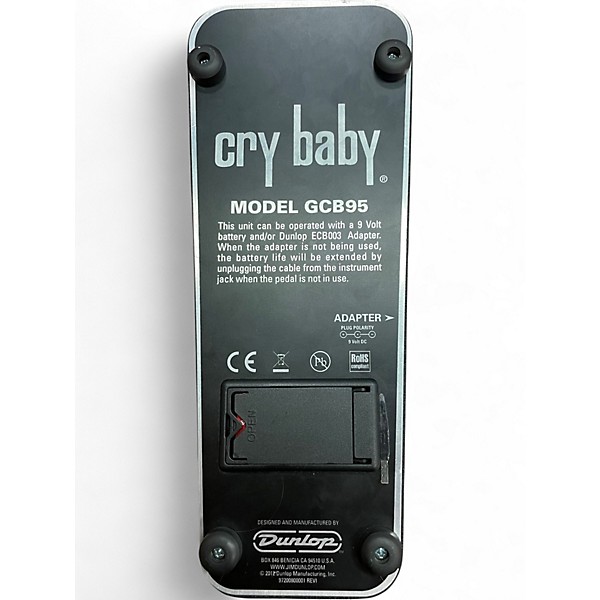 Used Dunlop GCB95 Original Crybaby Wah Effect Pedal