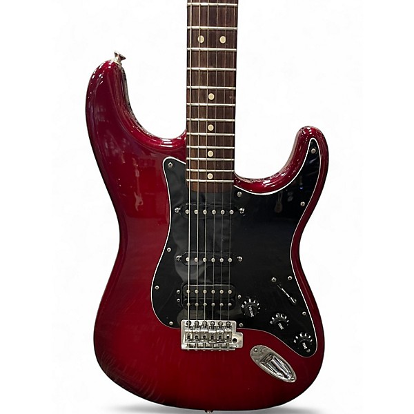 Used Fender FSR Standard Stratocaster HSS Candy Red Burst Solid Body Electric Guitar