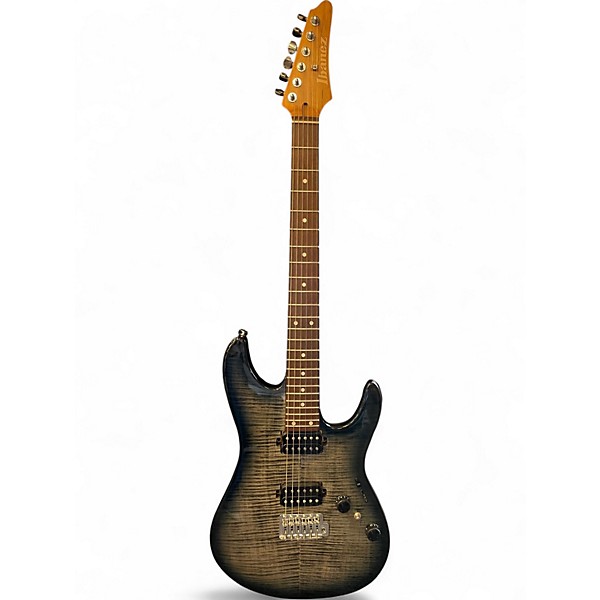 Used Ibanez AZ24S1F Transparent Black Solid Body Electric Guitar