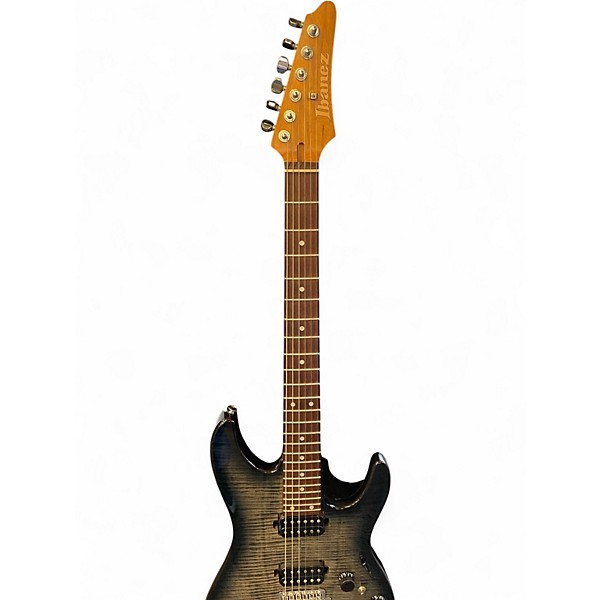 Used Ibanez AZ24S1F Transparent Black Solid Body Electric Guitar
