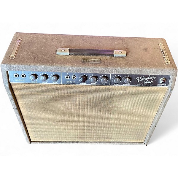 Vintage 1960s Fender Vibrolux 30W 1x12 Tube Guitar Combo Amp