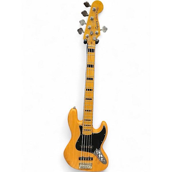 Used Squier Classic Vibe 70s Jazz Bass V NATURAL Electric Bass Guitar
