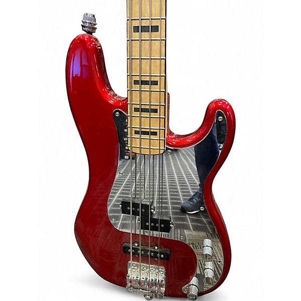 Used Squier Vintage Modified 70S Jazz Bass RED Electric Bass Guitar