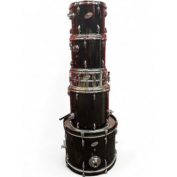 Used Ludwig 5 Piece Accent Black Drum Kit
