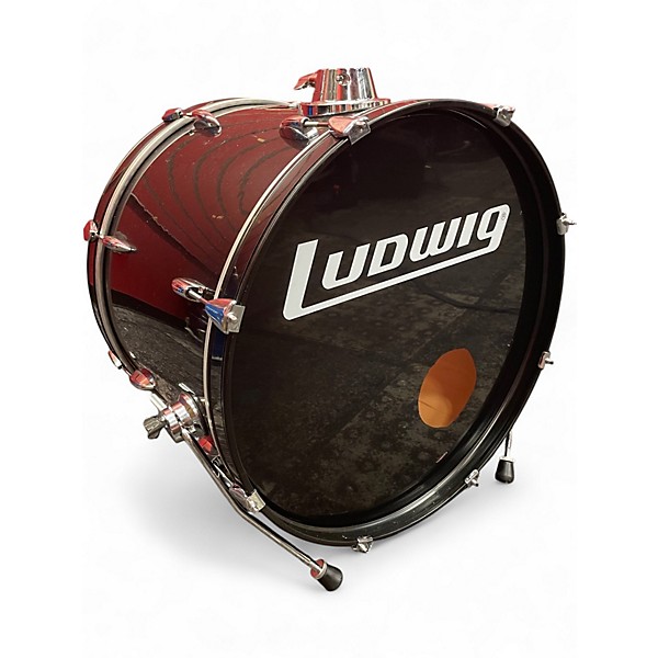 Used Ludwig 5 Piece Accent Black Drum Kit