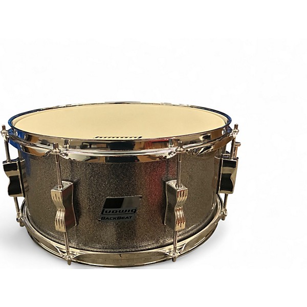 Used Ludwig 14in Backbeat Snare Silver Sparkle Drum