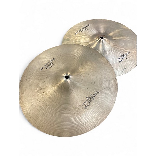 Used Zildjian 14in 1980s A Series New Beat Hi Hats Cymbal