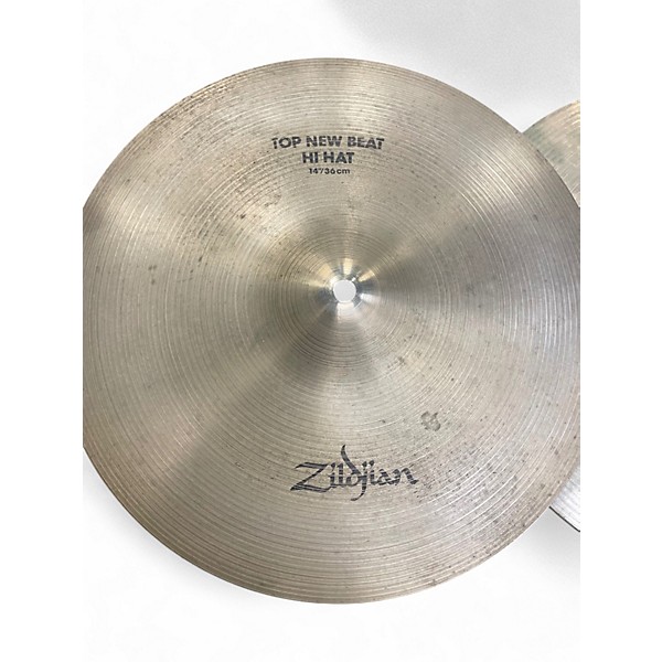 Used Zildjian 14in 1980s A Series New Beat Hi Hats Cymbal