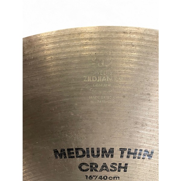 Used Zildjian 16in 1980s A Series Medium Thin Crash Cymbal