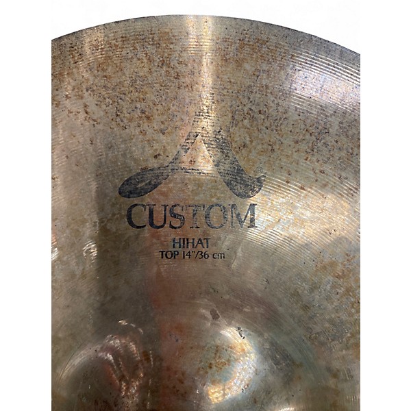 Used Zildjian 14in A Custom Hi Hat Top Cymbal