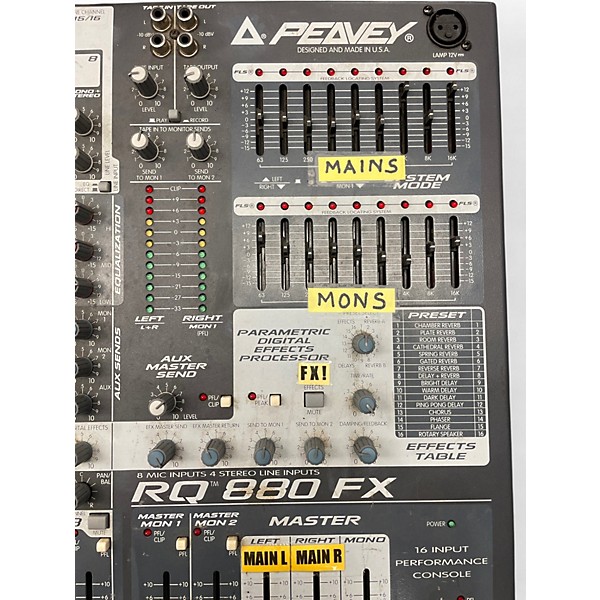 Used Peavey RQ880FX Unpowered Mixer