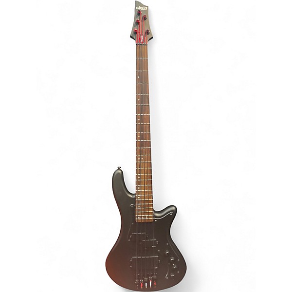 Used Schecter Guitar Research STEALTH DIAMOND SERIES Black Electric Bass Guitar