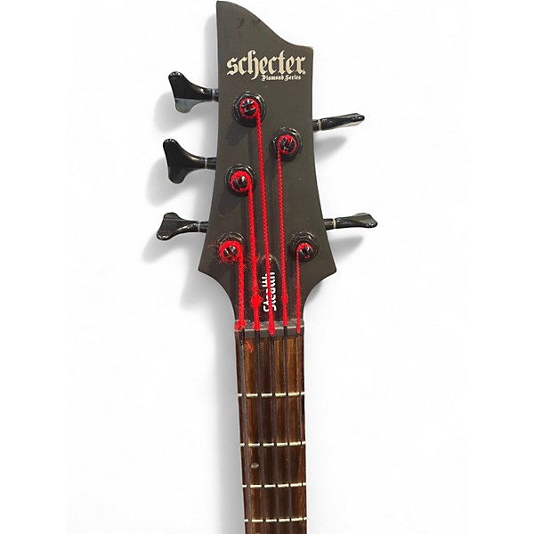 Used Schecter Guitar Research STEALTH DIAMOND SERIES Black Electric Bass Guitar