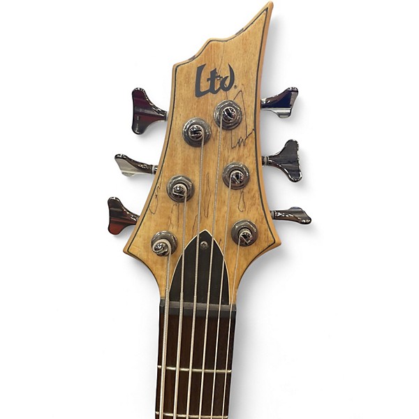 Used Esp Ltd B-206SM 6-String Bass Guitar Spalted Maple Electric Bass Guitar