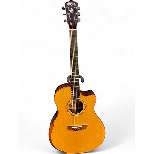 Used Washburn WCG25SCE Natural Acoustic Electric Guitar