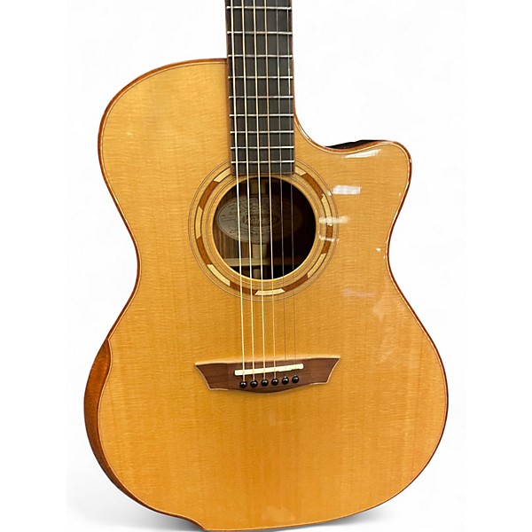 Used Washburn WCG25SCE Natural Acoustic Electric Guitar